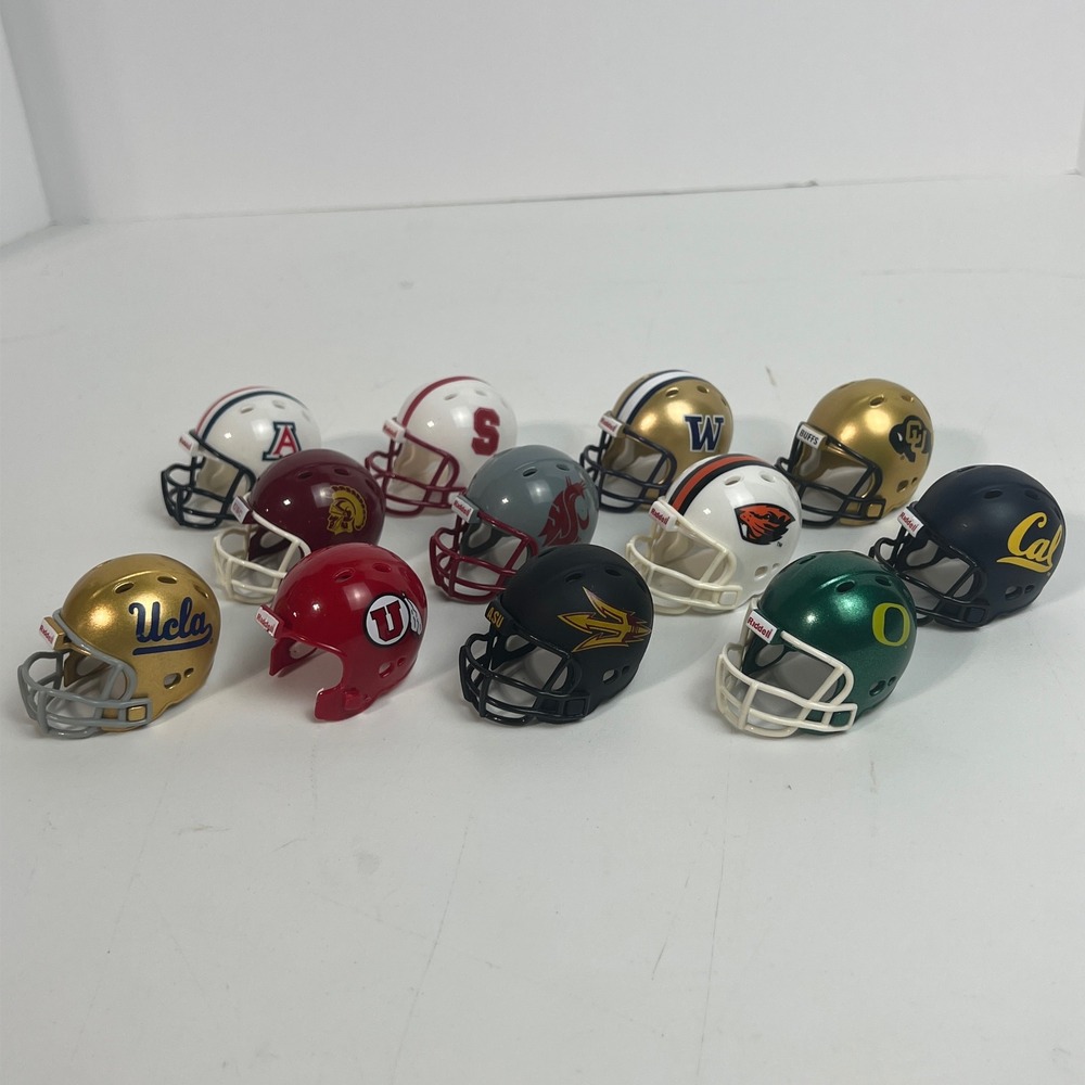 Riddell Pac-12 Pocket Pro Micro Football Helmet Set of 12 NCAA Collectible
